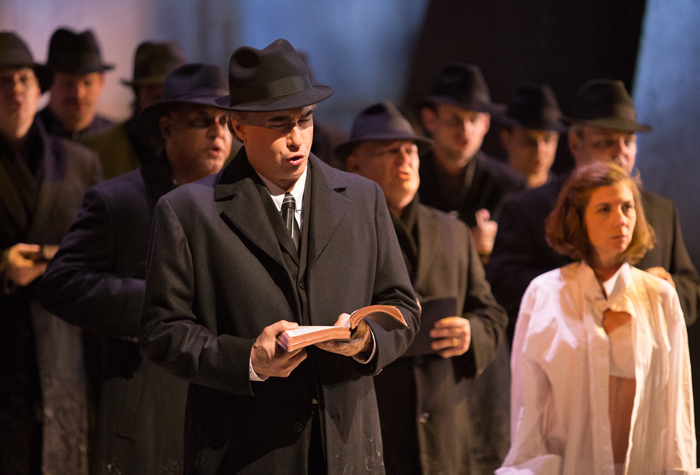 Marcus DeLoach in the world premiere of Breaking the Weaves at Opera Philadelphia, 2016